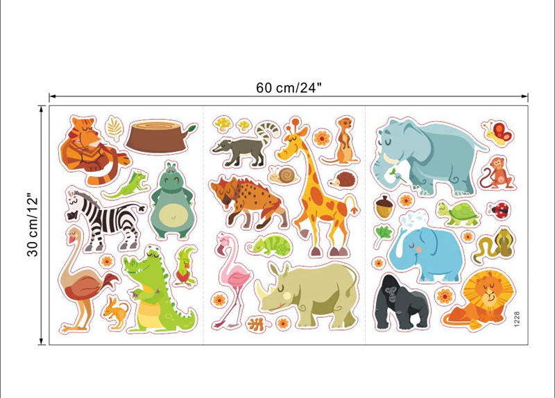 Nursery / Kids' Room Wall Decal - Jungle Animals – KneeBees