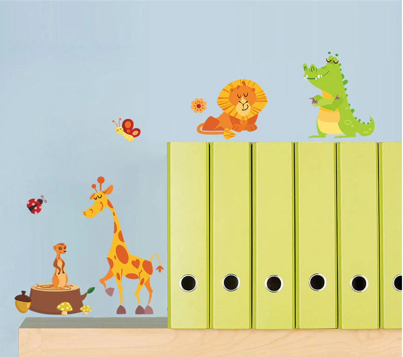 Nursery / Kids' Room Wall Decal - Jungle Animals-Nursery Wall Decals-KneeBees