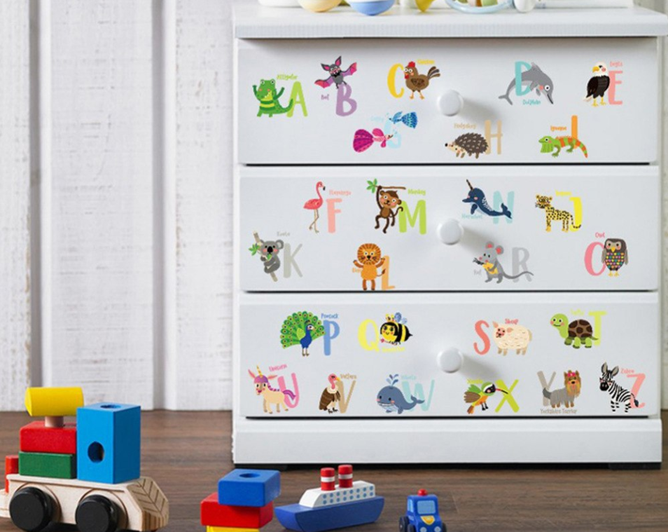 Nursery / Kids' Room Wall Decal - Animal Alphabet-Nursery Wall Decals-KneeBees