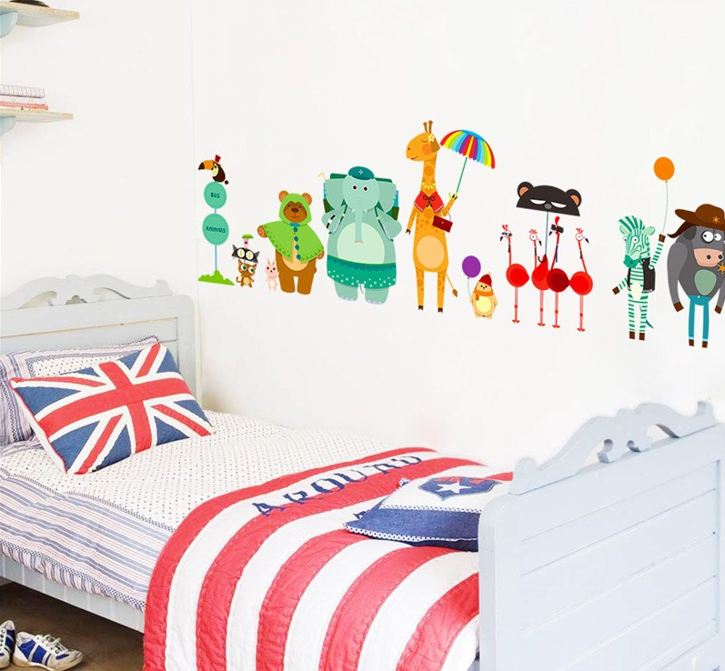 Nursery / Kids' Room Wall Decal - Cute Animals-Nursery Wall Decals-KneeBees