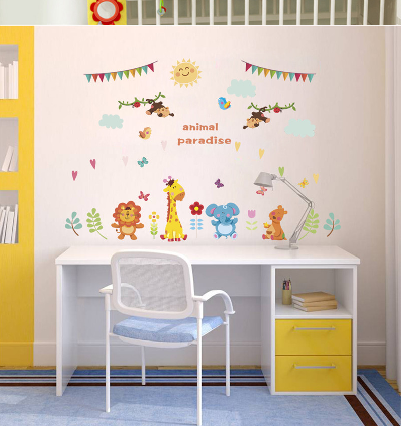 Nursery / Kids' Room Wall Decal - Animal Paradise-Nursery Wall Decals-KneeBees