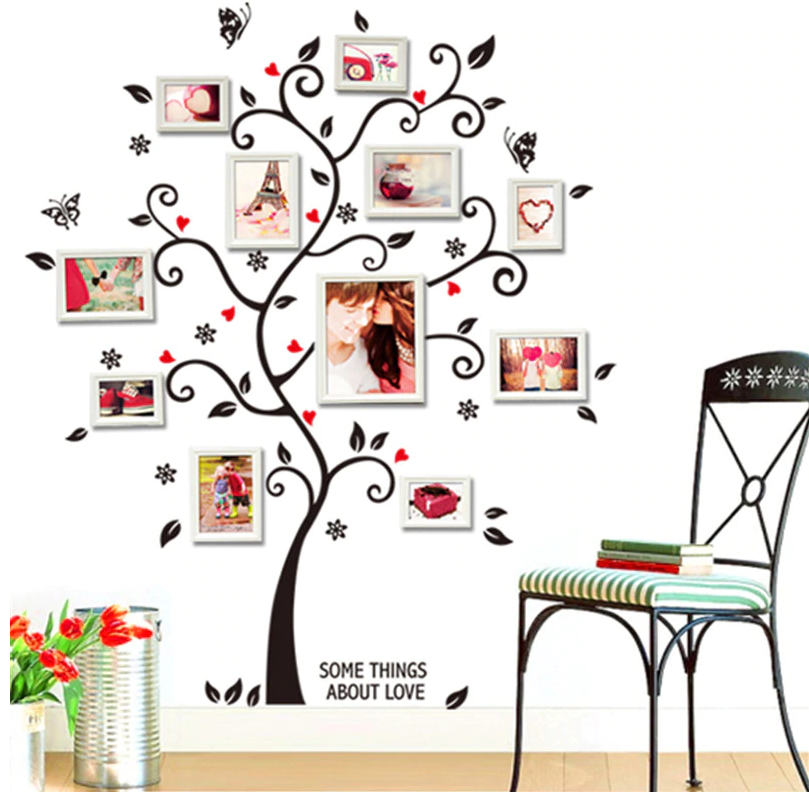 Any Room Wall Decal - Family Photo Frame Tree-Nursery Wall Decals-KneeBees