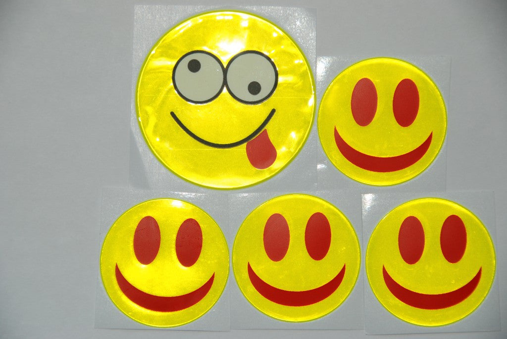 KneeBees Safe Reflective Smiley Face Stickers-Safety Products-KneeBees