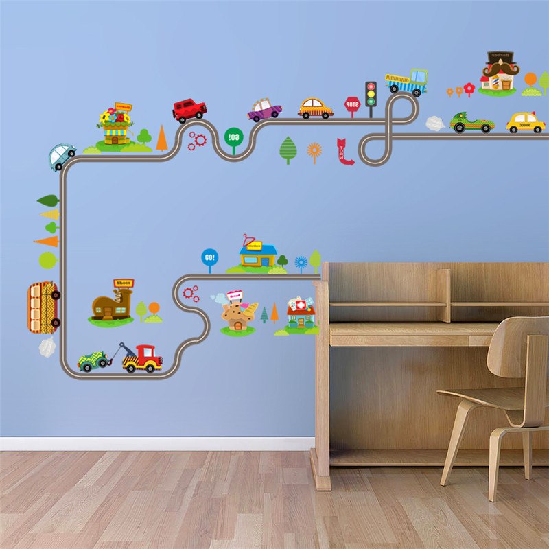 Nursery / Kids' Room Wall Decal - Racing Cars-Nursery Wall Decals-KneeBees