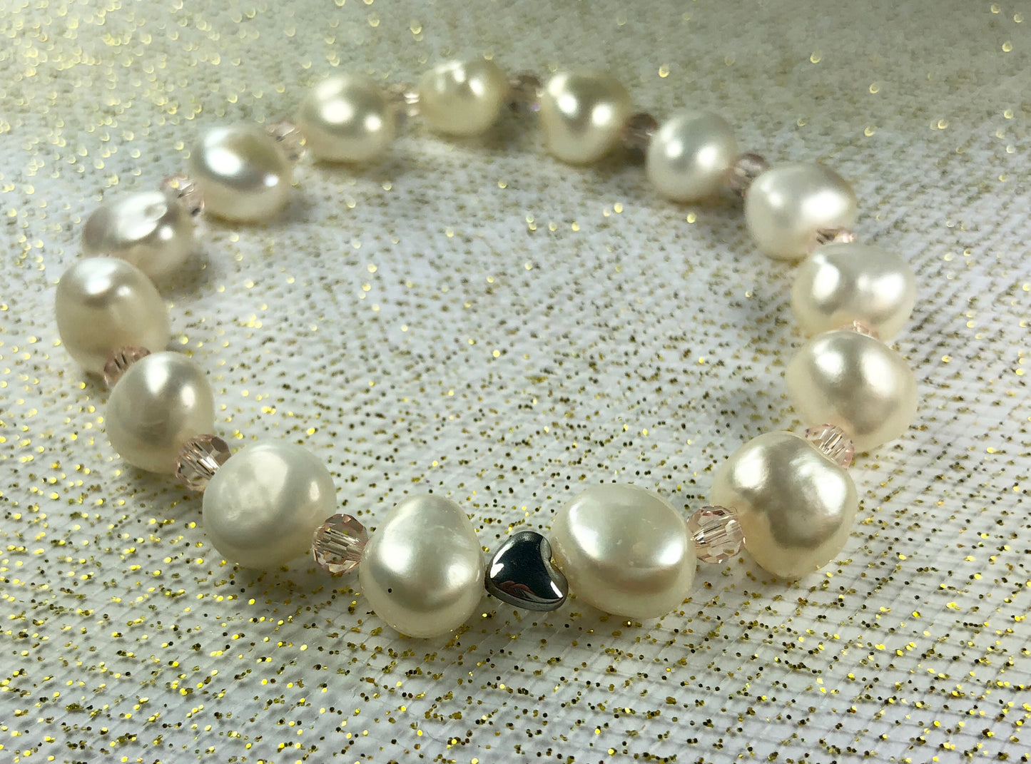 All Natural Beautiful Freshwater Cultured Pearl Stretch Bracelet for Girls-Accessories-KneeBees